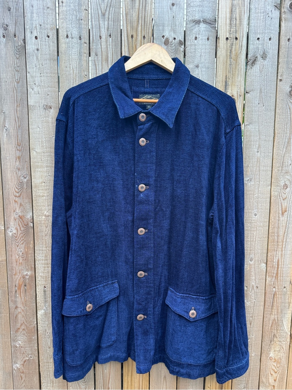 Overland Long-Sleeve Navy Button-Front Shirt Jacket
